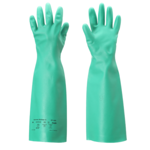 Guante de Caucho de Nitrilo AlphaTec, Talla 37-185, Mango Largo, 46 ​​cm, Sin Forro, CA 12598