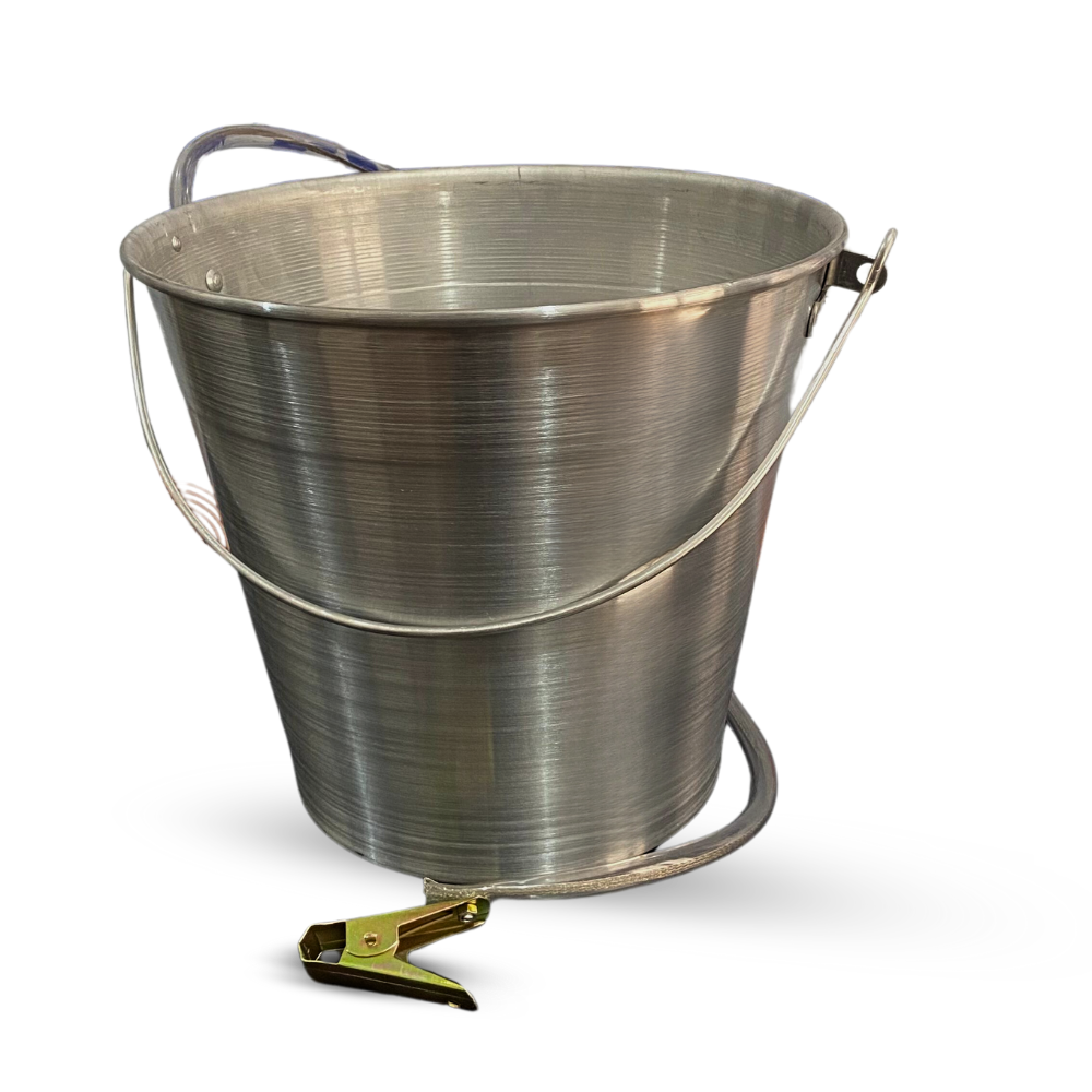 Cubo de aluminio con cable de tierra de 1 m