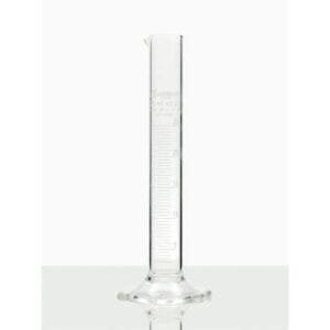 Tubo de ensayo de vidrio graduado con base hexagonal de 1000 ml