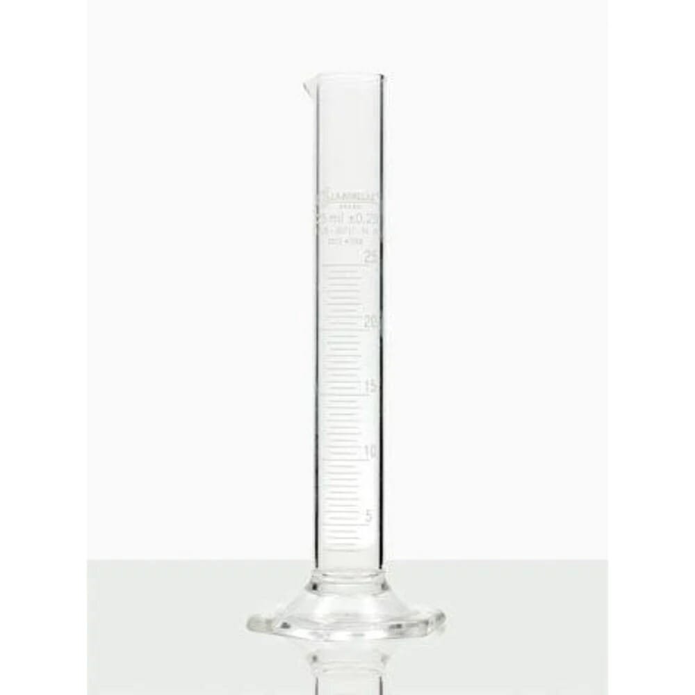 Tubo de ensayo de vidrio graduado con base hexagonal de 1000 ml