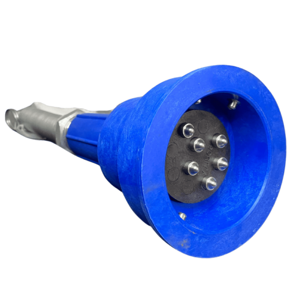 Conector óptico azul Dixon con 3 ranuras y 6 pines