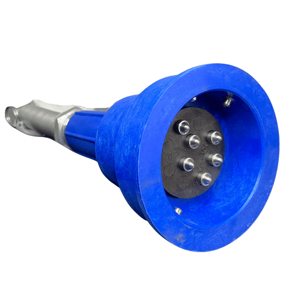 Conector óptico azul Dixon con 3 ranuras y 6 pines
