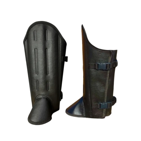 Protector de piernas sintético con 3 férulas con velcro y clip - Image 3