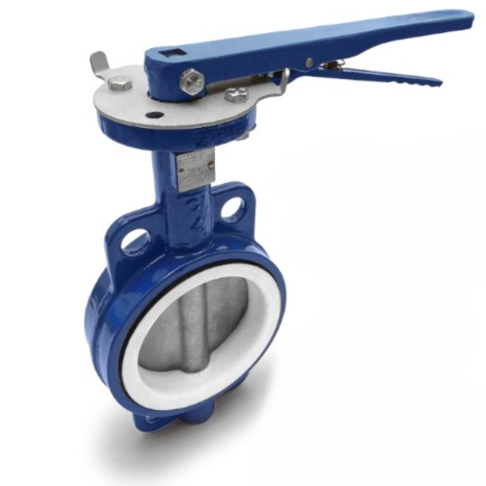 Válvula de Mariposa Tipo Wafer con Disco de Acero Inoxidable, Sello de PTFE 316 y Accionamiento Por Palanca