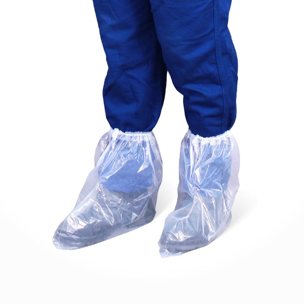 Botas de Polietileno con Elástico Impermeable Transparente – 1000 unidades